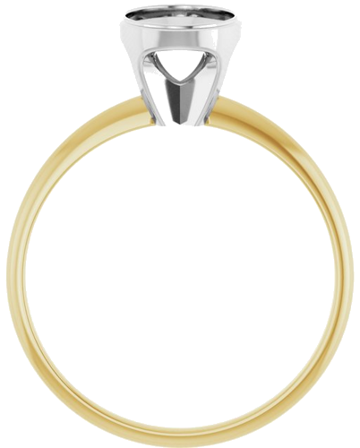 14K Yellow White 8x6 mm Oval Solitaire Engagement Ring (2)