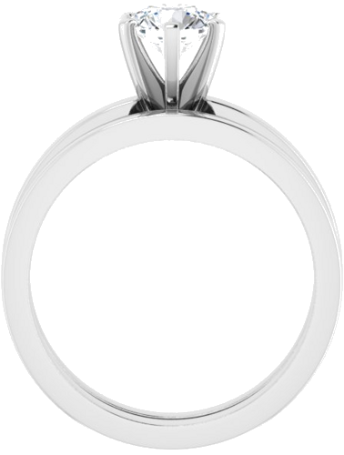 14K White 5.8 mm Round Solitaire Engagement Ring Mounting (7)