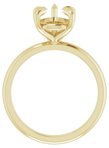 14K Yellow 12x8 mm Pear Solitaire Engagement Ring Mounting (2)