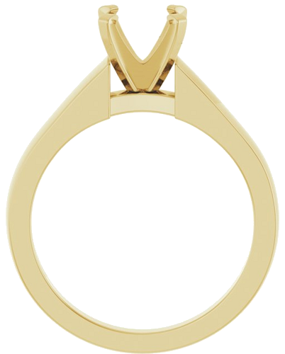14K Yellow 7 mm Round Solitaire Engagement Ring Mounting (2)