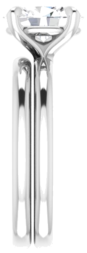 Sužadėtuvių Žiedas „Solitaire“ 950 Platinos Oval 9mm x 7mm (9)