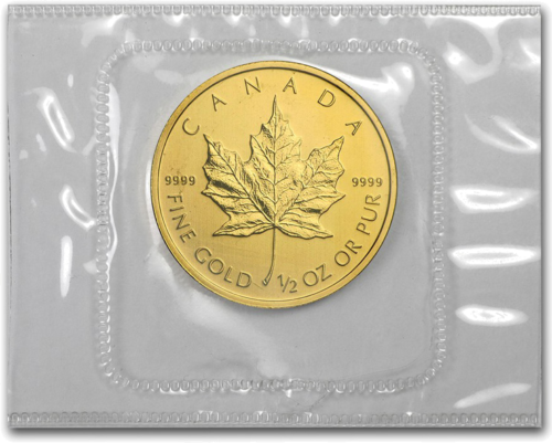 1/2 oz Кленовый лист Канада золотая монета (разные годы выпуска) (3)