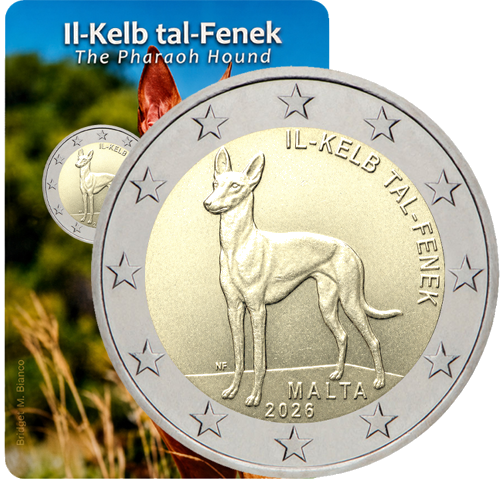 2026 Malta Dog Il Kelb tal Fenek 2 euro coin BU in card (1)