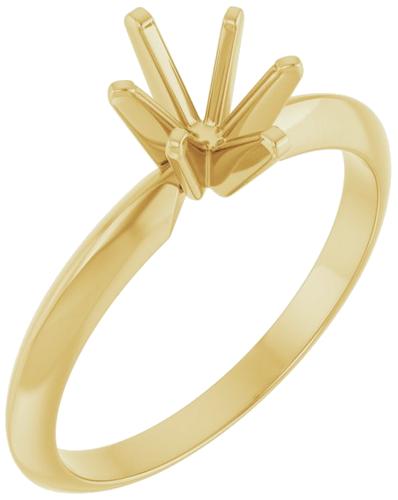 Sužadėtuvių Žiedas „Solitaire“ 585 Geltonojo Aukso Oval 7.5mm x 5.5mm (1)