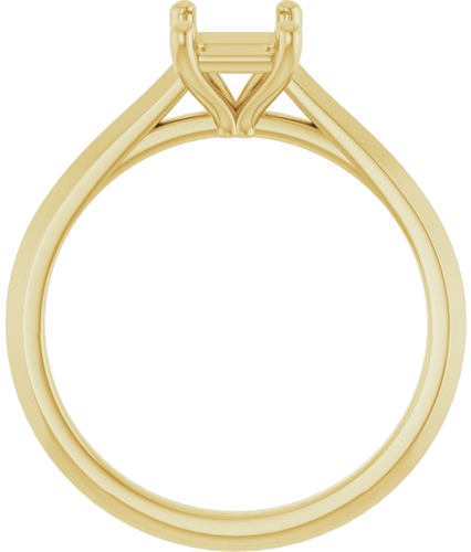 Sužadėtuvių Žiedas „Solitaire“ 585 Geltonojo Aukso Emerald 7mm x 5mm (2)