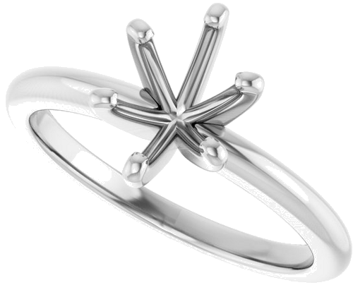 Sužadėtuvių Žiedas „Solitaire“ 585 Baltojo Aukso Oval 8mm x 6mm (5)