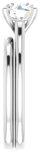 Sužadėtuvių Žiedas „Solitaire“ 585 Baltojo Aukso Round 7mm (9)