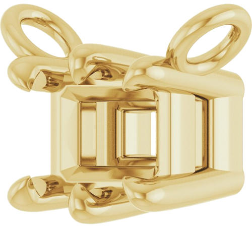 Pakabukas „Emerald 6-Prong“ 585 Geltonojo Aukso Emerald 4mm x 3mm (2)