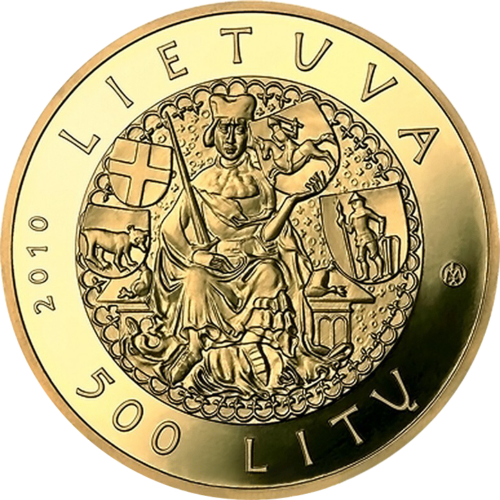 2010 Battle of Grunwald Lithuania 500 litas gold coin (2)