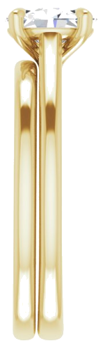 14K Yellow  7x5 mm Oval Solitaire Engagement Ring Mounting (9)