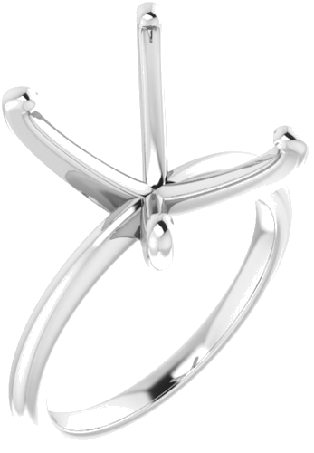 Sužadėtuvių Žiedas „Solitaire“ 417 Baltojo Aukso Emerald 12mm x 10mm (1)