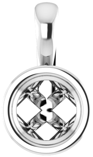 14K White 5.5 mm Round Pendant Mounting (1)