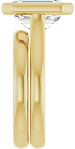 18K Yellow  10x8 mm Emerald Solitaire Engagement Ring Mounting (9)