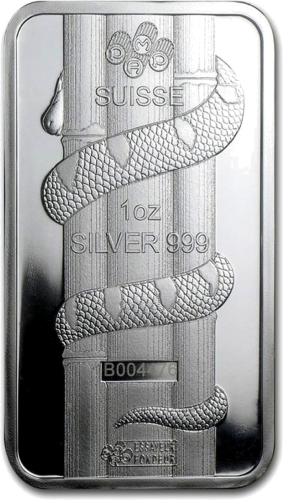 2013 Година на змията 1 унция сребърно кюлче Lunar PAMP (4)