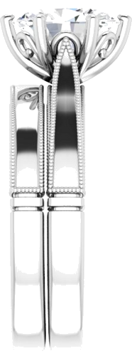 Sužadėtuvių Žiedas „Solitaire“ 585 Baltojo Aukso Oval 9mm x 7mm (9)