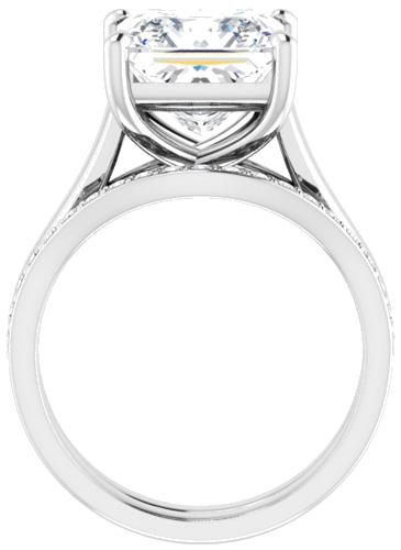 Sužadėtuvių Žiedas „Solitaire“ 585 Baltojo Aukso Square 9mm (7)