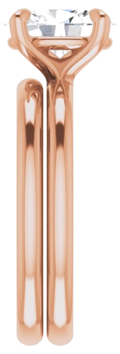 Sužadėtuvių Žiedas „Solitaire“ 585 Rožinis Aukso Oval 9mm x 7mm (9)