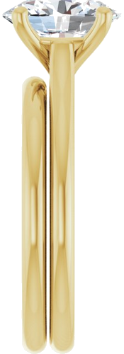 14K Yellow 9x7 mm Oval Solitaire Engagement Ring Mounting (9)