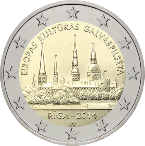 2014 Latvia Riga European Capital of Culture 2 euro coin (1)