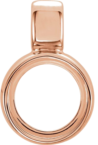 14K Rose 4 mm Round Bezel-Set Pendant Mounting (1)