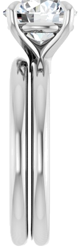 14K White 8.2 mm Round Solitaire Engagement Ring Mounting (9)