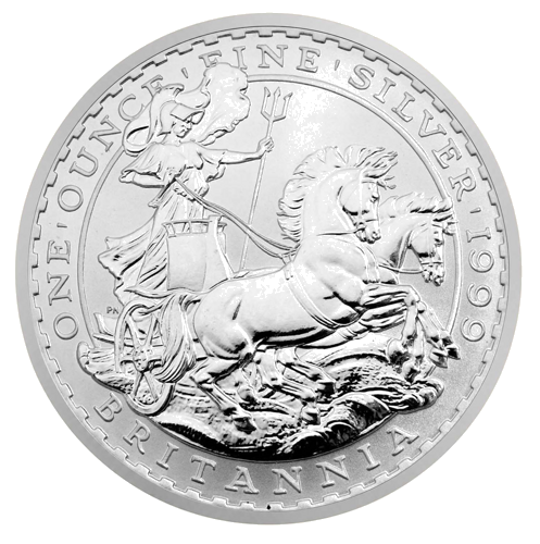 1 oz Britannia 1999 sidabrinė moneta (2 leidimas) (1)