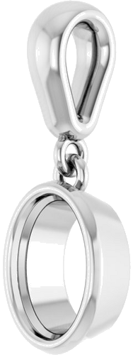 Pakabukas „Bezel-Set“ 585 Baltojo Aukso Oval 7mm x 5mm (2)