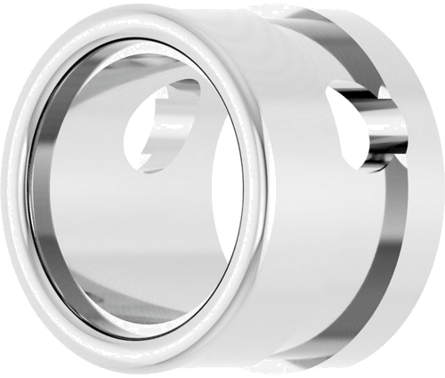 Sterling Silver 5.8 mm Round Bezel-Set Slide Pendant Mounting (2)