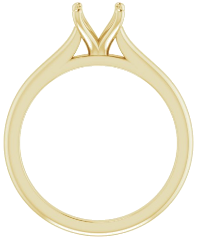 14K Yellow 6 mm Round Solitaire Engagement Ring Mounting (2)