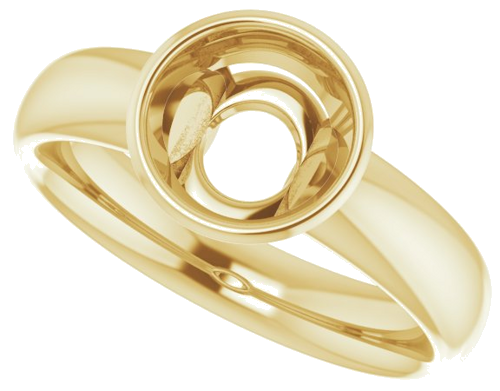 14K Yellow 7.4 mm Round Engagement Ring Mounting (5)