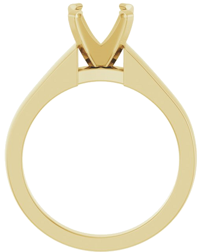 14K Yellow 7.4 mm Round Solitaire Engagement Ring Mounting (2)