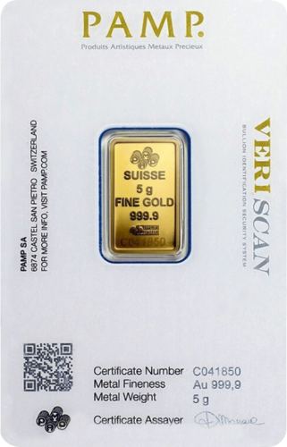 5 g Investment Gold Bar Fortuna PAMP (3)