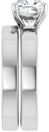 Sužadėtuvių Žiedas „Solitaire“ 585 Baltojo Aukso Cushion 7mm (9)