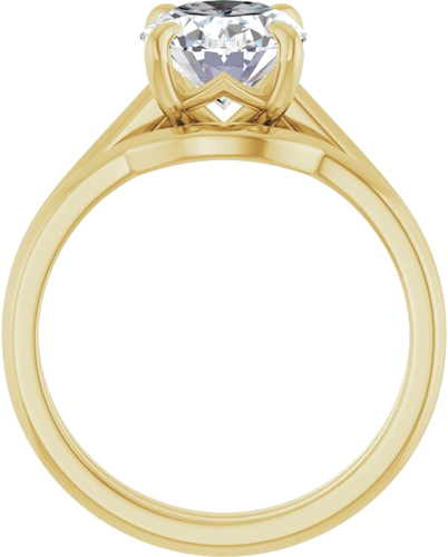 14K Yellow 10x8 mm Oval Solitaire Engagement Ring Mounting (7)