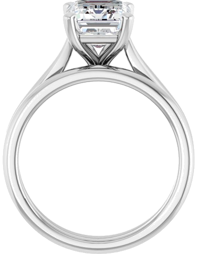 Sužadėtuvių Žiedas „Solitaire“ 585 Baltojo Aukso Emerald 9mm x 7mm (7)