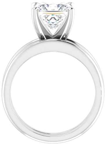 Sužadėtuvių Žiedas „Solitaire“ 950 Platinos Square 7.5mm (7)