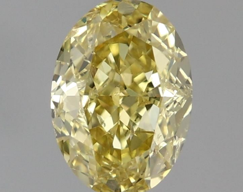 0.67 carat Fancy Intense  Yellow-SI2 Natūralus Oval Deimantas (1)