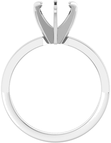 14K White 7.3-7.7 mm Round Solitaire Engagement Ring Mounting (2)