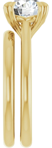 Sužadėtuvių Žiedas „Solitaire“ 750 Geltonojo Aukso Round 8.2mm (9)