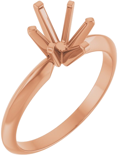 Sužadėtuvių Žiedas „Solitaire“ 585 Rožinis Aukso Oval 8mm x 6mm (1)