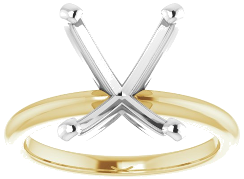 Sužadėtuvių Žiedas „Solitaire“ 585 Baltojo Ir Geltonojo Aukso Oval 14mm x 10mm (3)