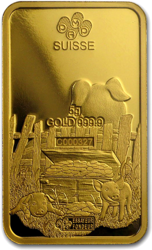 5 g Investment Gold Bar 2019 Year of the Pig PAMP (4)