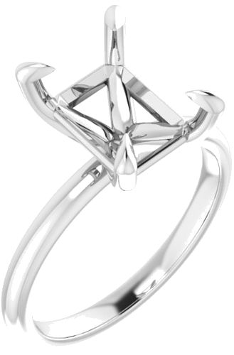 Sužadėtuvių Žiedas „Solitaire“ 925 Sidabro Emerald 10mm x 8mm (1)