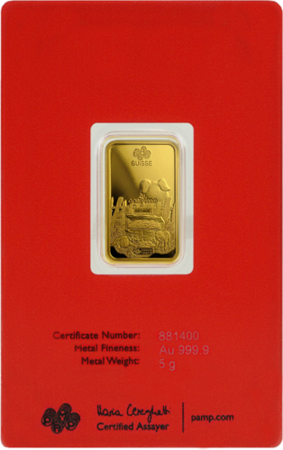 5 g Investment Gold Bar Year of the Pig PAMP (3)