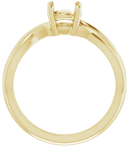 14K Yellow 6 mm Round Solitaire Engagement Ring Mounting (2)