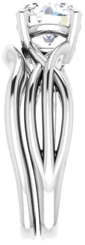 14K White 7.4 mm Round Solitaire Engagement Ring Mounting (9)