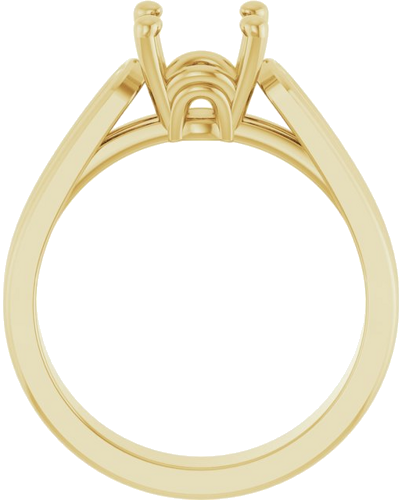 14K Yellow 8 mm Round Solitaire Engagement Ring Mounting (2)