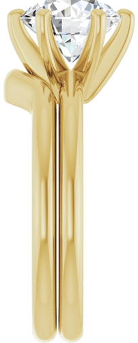 14K Yellow  8.2 mm Round Solitaire Engagement Ring Mounting (9)