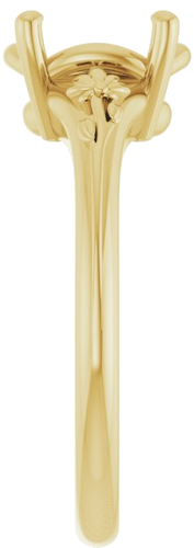 Sužadėtuvių Žiedas „Solitaire“ 585 Geltonojo Aukso Oval 9mm x 7mm (4)