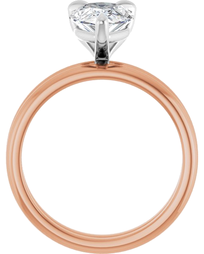 14K Rose White 10 x 7 mm Pear Engagement Ring Mounting (7)